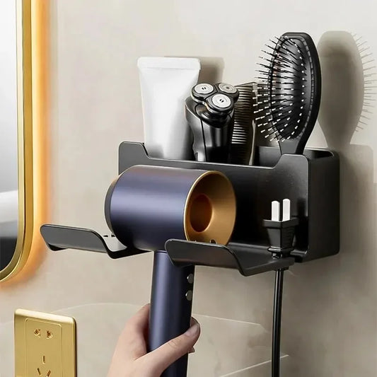 1 Pcs Hair Dryer Holder Wall Dryer Cradle Straightener Stand Hairdryer Organizer