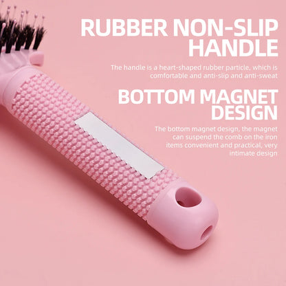Barber Hair Brush Scalp Massage Comb Women Nylon Pig Sideburns Wet Curly Hair Brush Hairy Big Bend CombStyling Tools ﻿ ﻿