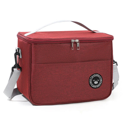 Insulated bag, lunch box, handbag, square insulated bag, aluminum foil thickened bento bag, office worker, student bring food, l