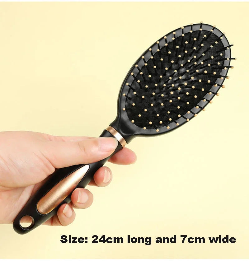 Black Air Bag Anti Static Comb Plastic Massage Anti Static Hair Brush Practical Care SPA Head Massager Household Curly Hair Comb