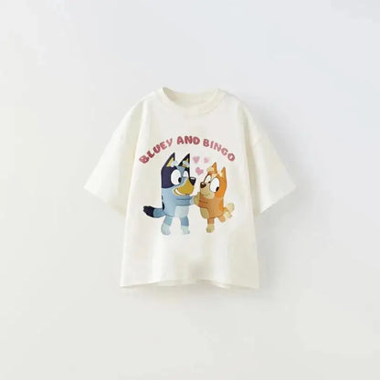 Summer Children T-shirt Printed Cartoon Fashion Baby Boy Girl Short Sleeve Tops Tees Kids Clothing Round Collar Tshirts 2024 NEW