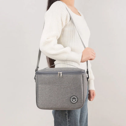 Insulated bag, lunch box, handbag, square insulated bag, aluminum foil thickened bento bag, office worker, student bring food, l