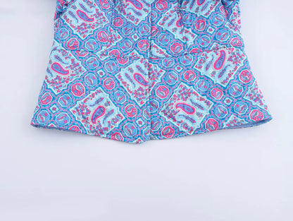 2025 New Women's Clothing: European and American Style Fashionable Casual Simple Versatile Early Autumn Printed Cotton Coat