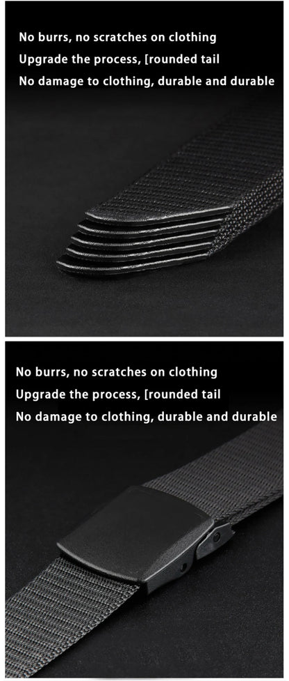 Men's Belt Outdoor Casual Canvas Belt Metal Free Training Nylon Tactical Belt Wi