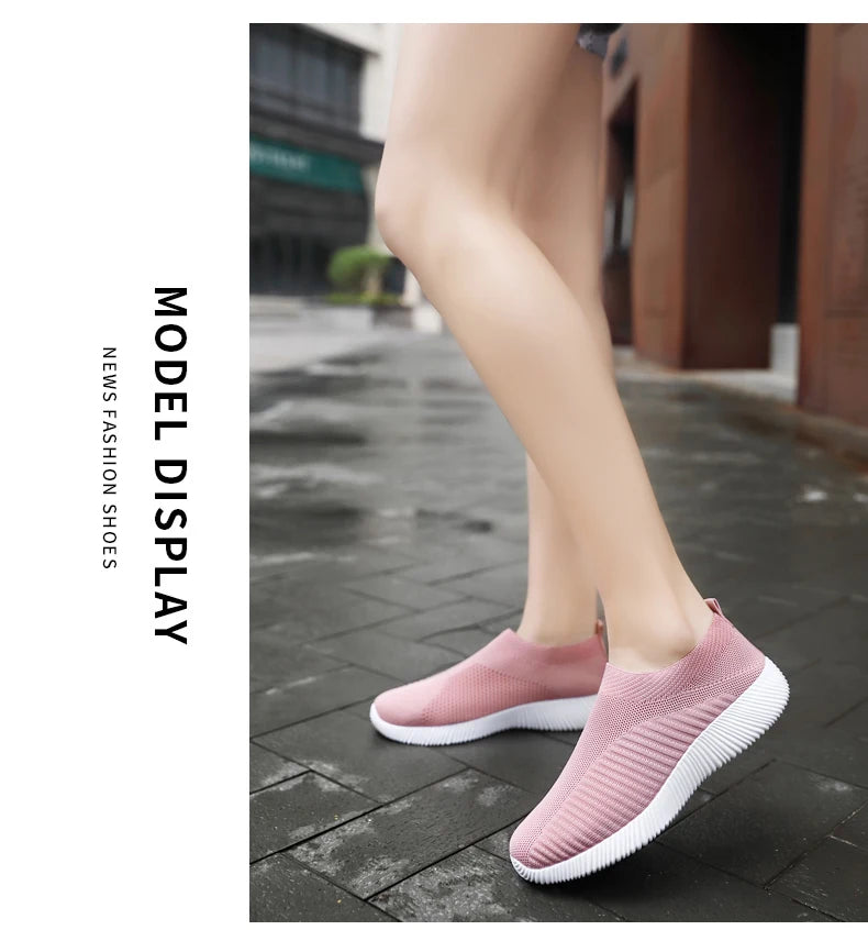 Summer Fashion Women Shoes Soft Outdoor Sneakers Lightweight Comfortable Women Slip On Ladies Loafers Walking Shoes For Woman