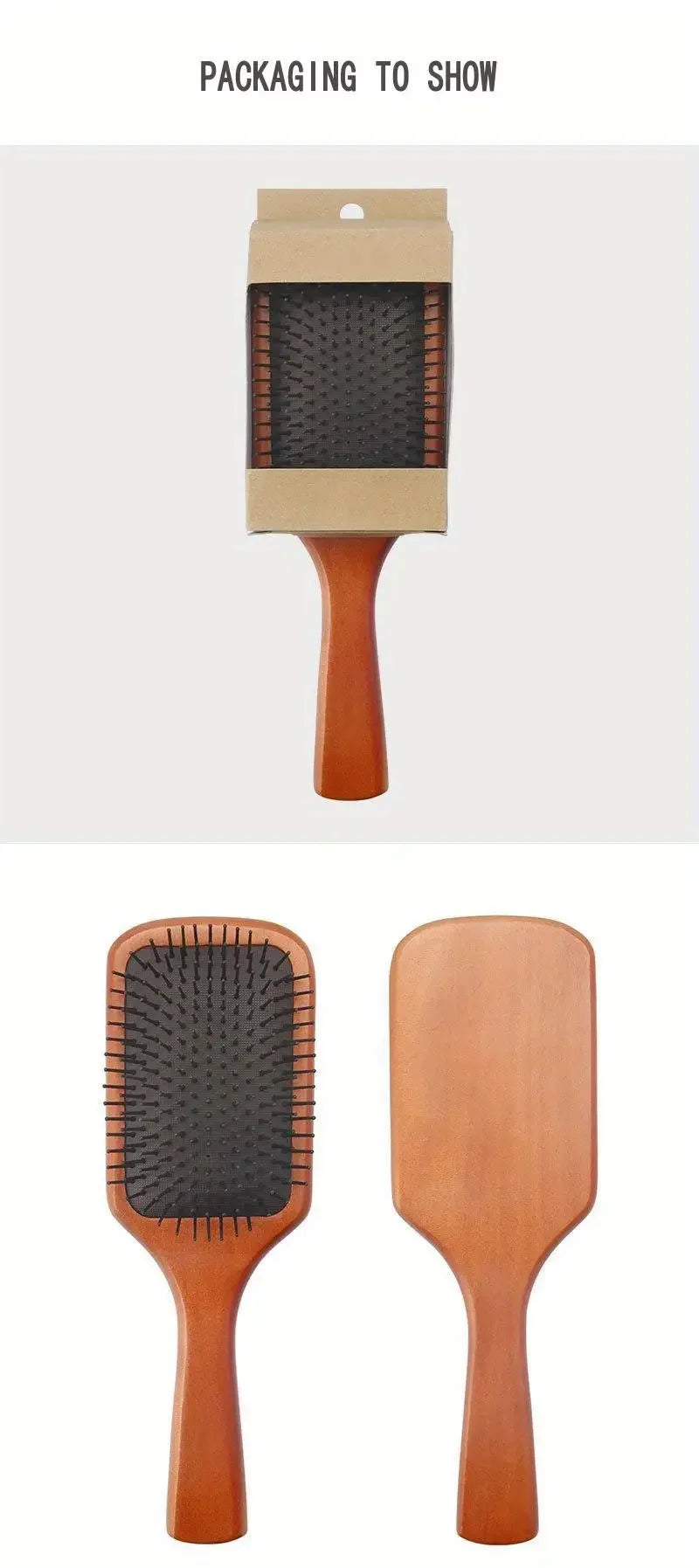 1pc Wooden Airbag Massage Comb Scalp Care Female Curly Hair Household High-grade Anti-static Hair Bamboo Hair Brush Salon