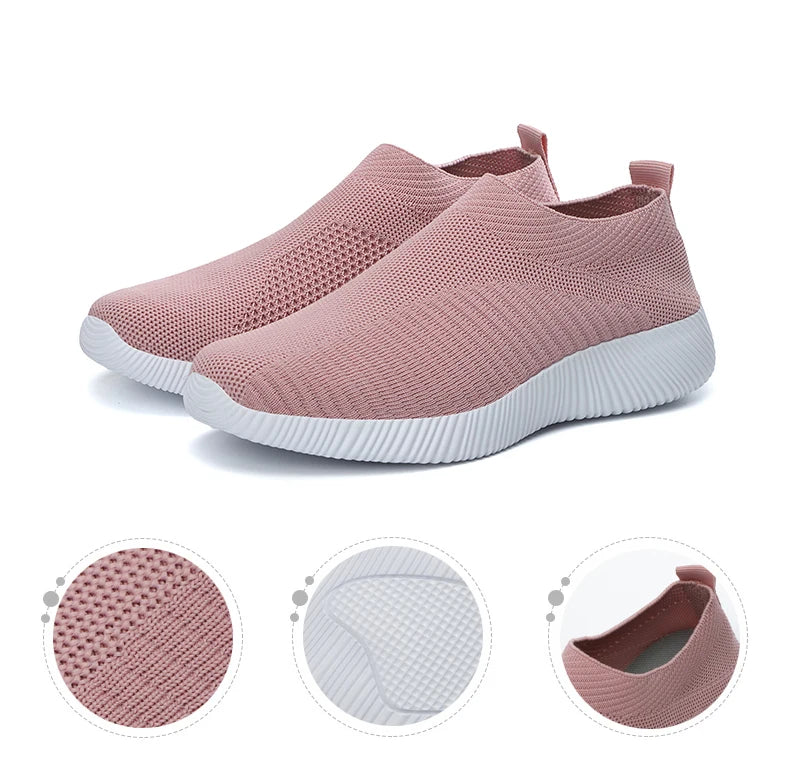 Summer Fashion Women Shoes Soft Outdoor Sneakers Lightweight Comfortable Women Slip On Ladies Loafers Walking Shoes For Woman