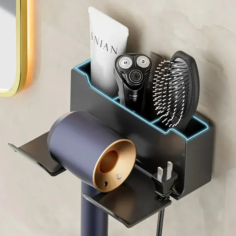 1 Pcs Hair Dryer Holder Wall Dryer Cradle Straightener Stand Hairdryer Organizer