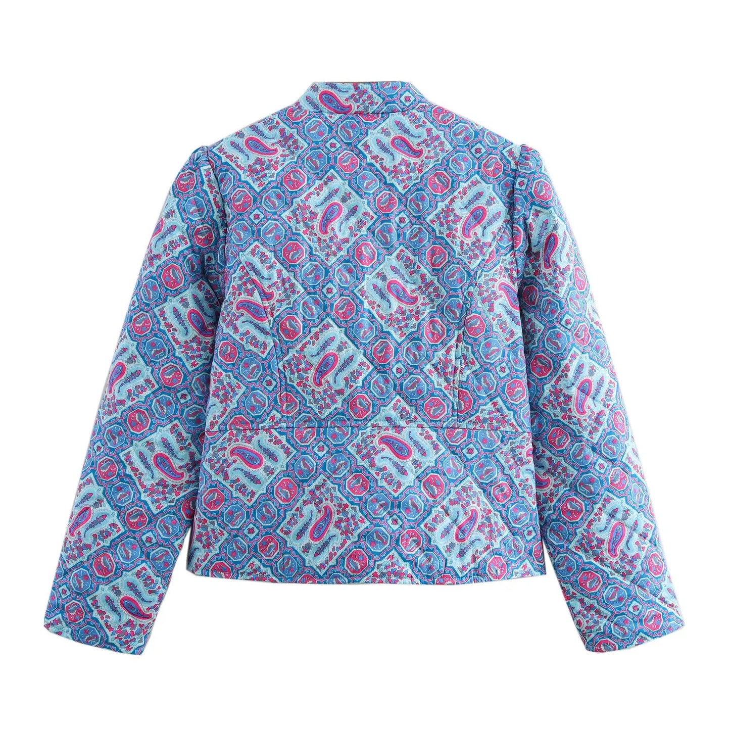 2025 New Women's Clothing: European and American Style Fashionable Casual Simple Versatile Early Autumn Printed Cotton Coat