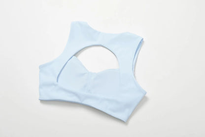 Hearuisavy Breathable Sports Bra Double Shoulder Straps Workout Top For Women Anti-sweat Fitness Top Push up Running Yoga Bra