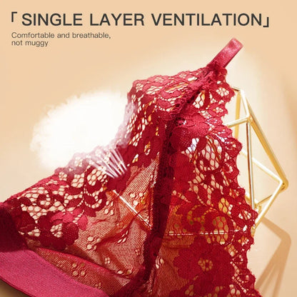 Sexy Lace Bra Sets Summer Women's Ultra-thin Lingerie Suit Brief Transparent No Wire Bra Breathable Intimate Underwear Exotic