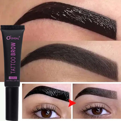 Sweatproof Peel Off Dye Eyebrow Cream Set Easy To Use Eyebrow Card Brush Long-lasting Waterproof Non-fading Eye Brow Gel Makeup