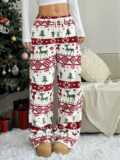 Women's clothing elegant casual fashionable outdoor sports warm home, elastic autumn and winter long pants Women's clothing