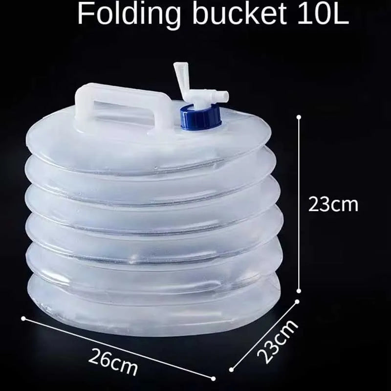 1 Outdoor Folding Bucket Car Kettle Car Shrink Portable Water Storage Tank Water Bag With Faucet Household Water Storage Bucket