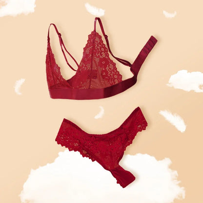 Sexy Lace Bra Sets Summer Women's Ultra-thin Lingerie Suit Brief Transparent No Wire Bra Breathable Intimate Underwear Exotic