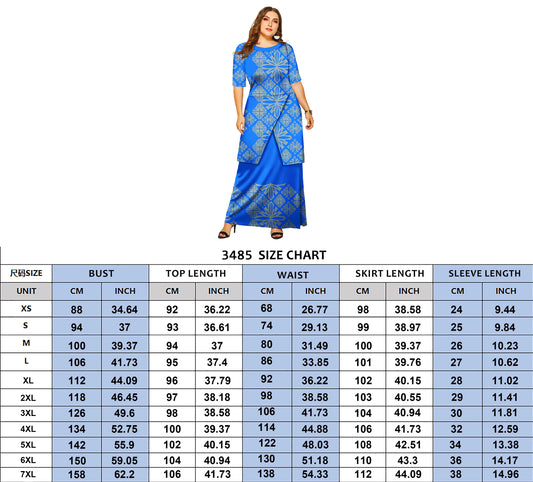 Luxury Polynesian Design Puletasi Samoa Fashion Short Sleeve Dress Women Island Dresses Maxi Ladies Two Piece Skirt Set