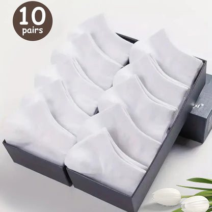 10/20/30/40/50 Pairs Of Breathable Deodorant Men's Low Cut Ankle Socks - Sweat W