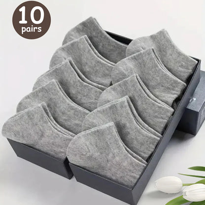 10/20/30/40/50 Pairs Of Breathable Deodorant Men's Low Cut Ankle Socks - Sweat W