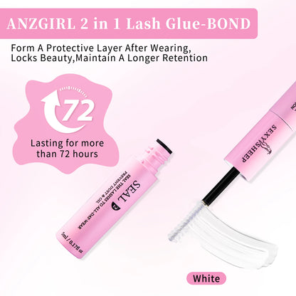 Lash Bond and Seal 10ml Individual Lashes Glue and Seal Super Strong Hold DIY Lash Extension and  Lash Glue Remover 5ml Kit Hold