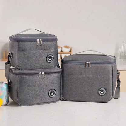 Insulated bag, lunch box, handbag, square insulated bag, aluminum foil thickened bento bag, office worker, student bring food, l