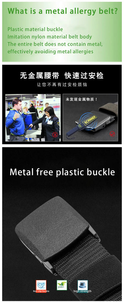 Men's Belt Outdoor Casual Canvas Belt Metal Free Training Nylon Tactical Belt Wi