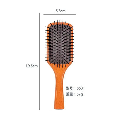 1pc Wooden Airbag Massage Comb Scalp Care Female Curly Hair Household High-grade Anti-static Hair Bamboo Hair Brush Salon