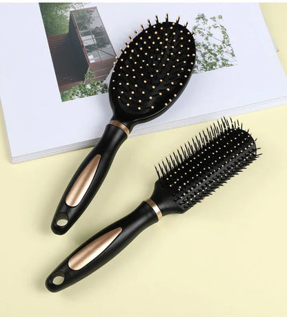 Black Air Bag Anti Static Comb Plastic Massage Anti Static Hair Brush Practical Care SPA Head Massager Household Curly Hair Comb
