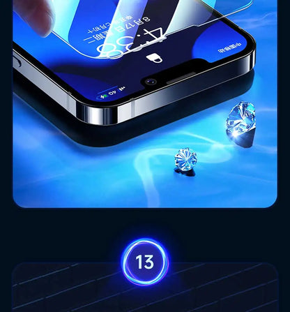 4PCS Tempered Glass for iPhone 11 12 13 14 15 16 Pro XR X XS Max 12 13 Mini 7 8 Plus Glass