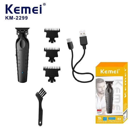 Kemei Men's Cordless Hair Clipper USB Rechargeable Electric Hair Clipper km032 T