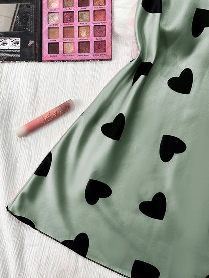 Summer new sexy printed round-neck halter dress for casual and comfortable women's pajamas