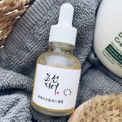 Korean Facial Moisturizing Calming Revive Glow Deep Serum Green Tea Panthenol Propolis Niacinamide Ginseng Snail Mucin Rice Skin