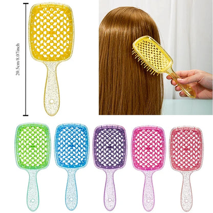 1pcs Tangled Hair Comb Detangling Hair Brush Massage Combs Hollow Out Wet Curly Hair Brushes Home Salon DIY Combs Hairdressing