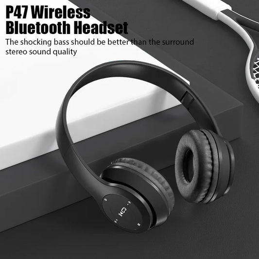 P47 Wireless bluetooth headphone With Mic Noise Cancelling Headsets Stereo Sound