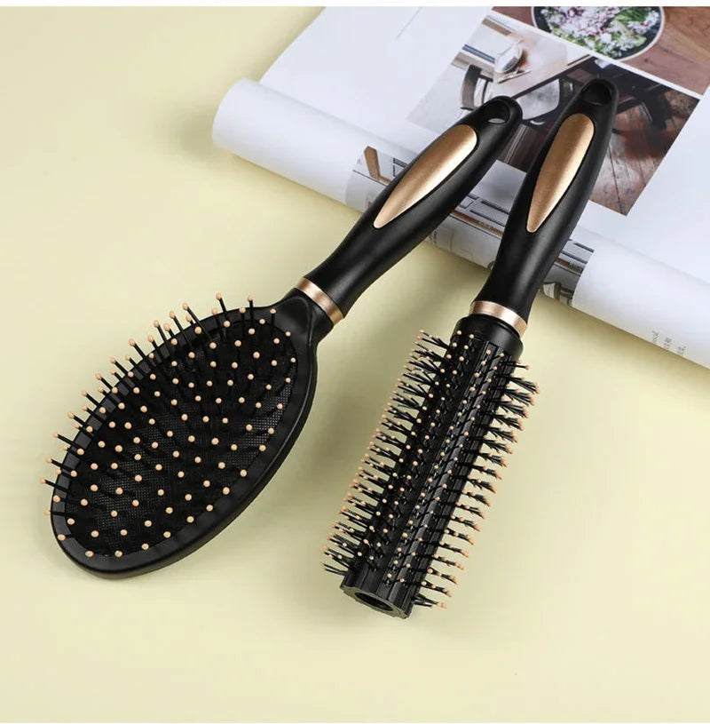 Black Air Bag Anti Static Comb Plastic Massage Anti Static Hair Brush Practical Care SPA Head Massager Household Curly Hair Comb