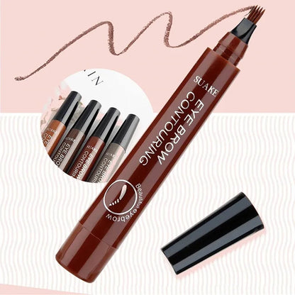 4 Forks Eyebrow Pencil Waterproof Long-lasting Natural Tint Brows Makeup Anti-smudge Non-fading Easy To Draw Eyebrow Cosmetic