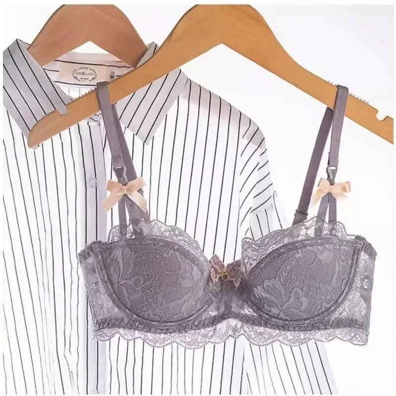 MOYISU French Romantic Lace Comfortable Breathable Sexy Tushy Slim Bra Collection Pure Desire Girls Super Beautiful Underwear SE