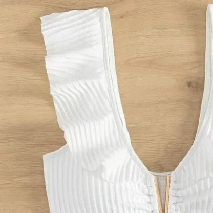 2025 New White Lace Bikini High Waist Sexy Beach Vacation Women's Swimsuit Cross-Border High Quality Chinese Brand AE Stock