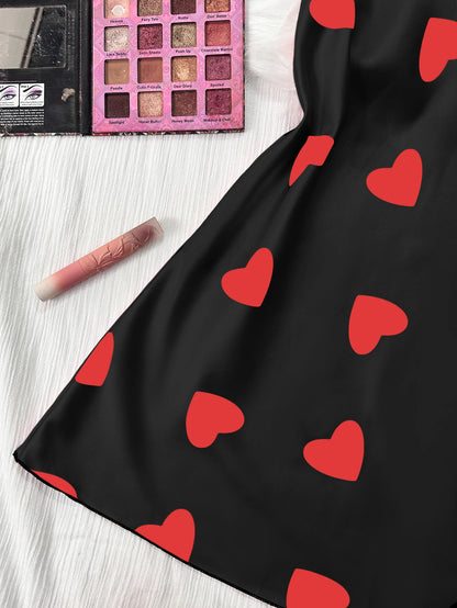 Summer new sexy printed round-neck halter dress for casual and comfortable women's pajamas