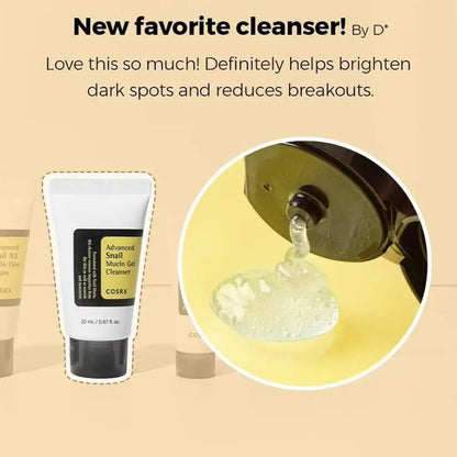 Advanced Snail 96 Mucin Skincare Set Travel Outfit Snail Essence/Cream/Cleanser/Eye Cream Korean Cosmetic Travel SkinCare Set 4p