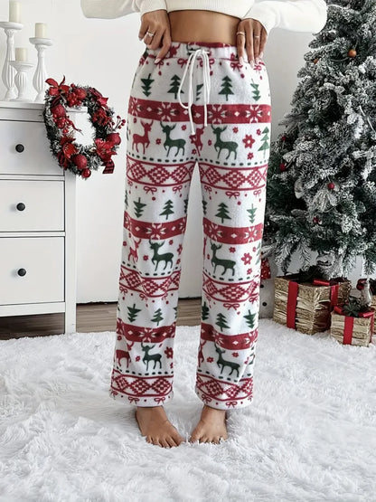 Women's clothing elegant casual fashionable outdoor sports warm home, elastic autumn and winter long pants Women's clothing