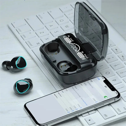 Bluetooth 5.1 Headphones TWS Wireless Earphone Sport Noise Cancelling Headsets Touch Control 3500mAH Earbuds for iPhone Xiaomi