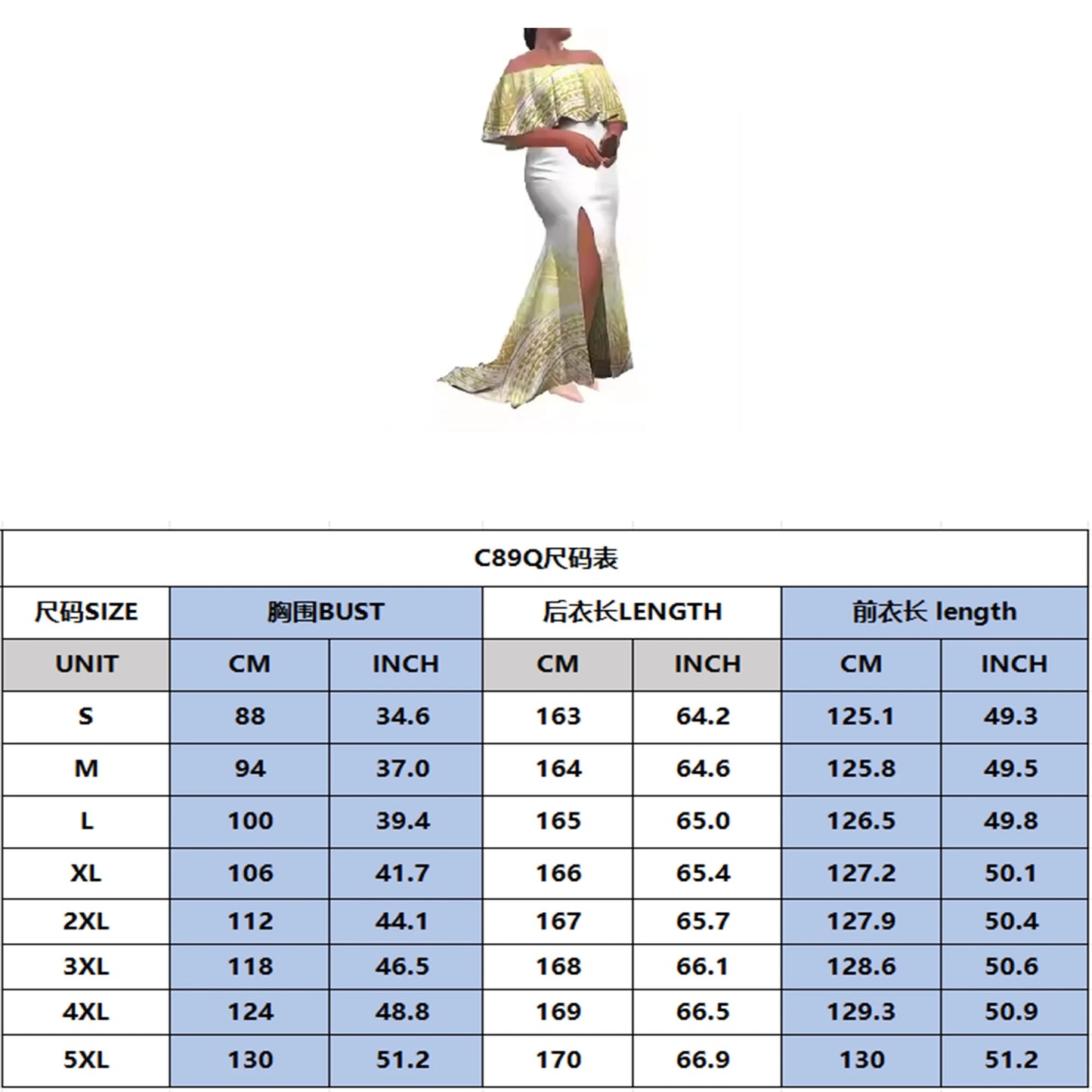 Tax Included Custom-Made Polynesian Summer Evening Dress With A Slim-Fitting One-Shoulder Cut And Off-The-Shoulder Design