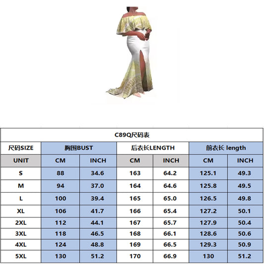 Tax Included Custom-Made Polynesian Summer Evening Dress With A Slim-Fitting One-Shoulder Cut And Off-The-Shoulder Design