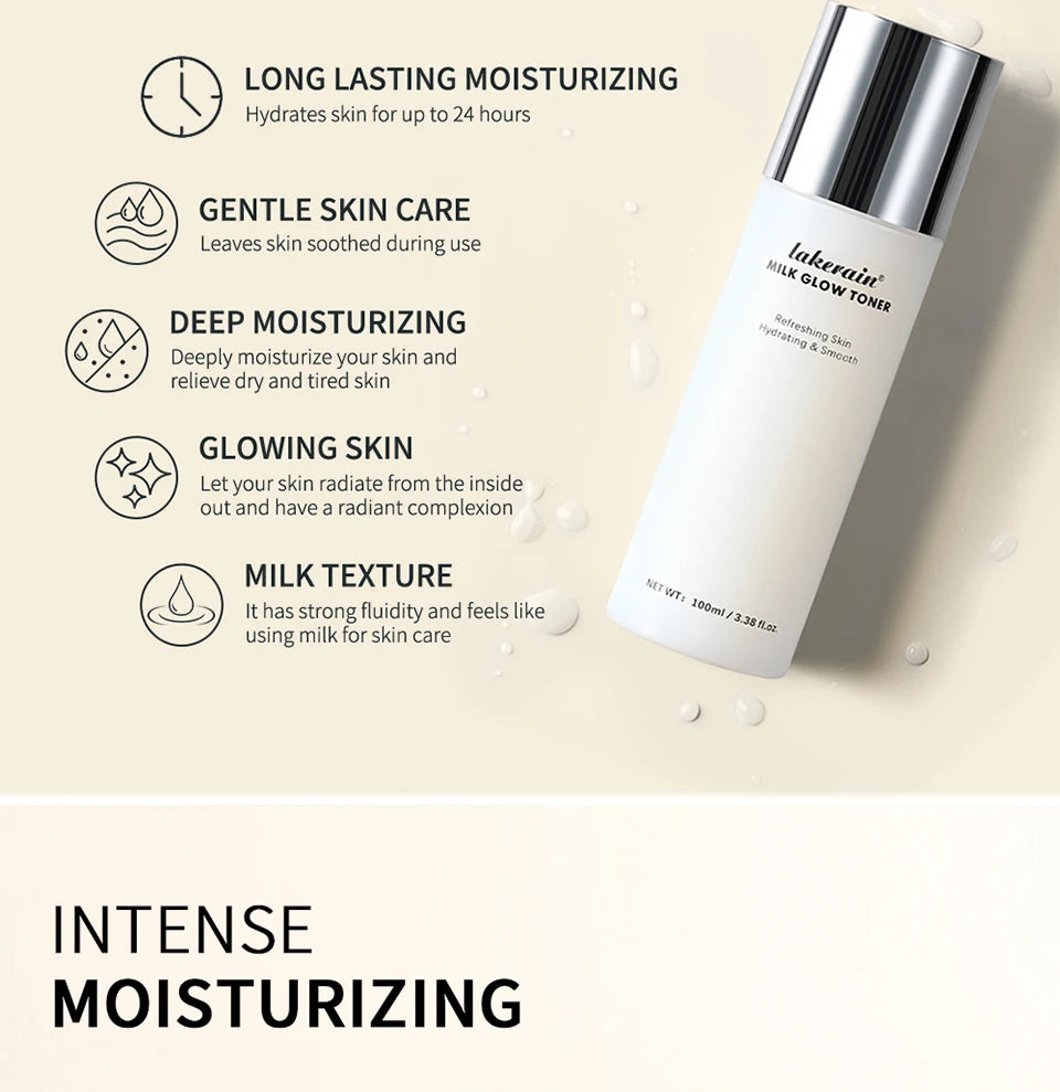 Milk Glow Toner Brightening Skin Powerfully Moisturizes Relieve Dry And Tired Skin Locks In Moisture Beauty Skin Care 100ML