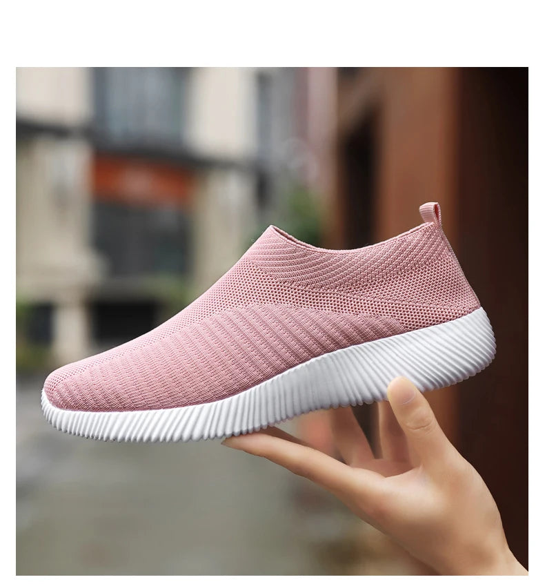 Summer Fashion Women Shoes Soft Outdoor Sneakers Lightweight Comfortable Women Slip On Ladies Loafers Walking Shoes For Woman
