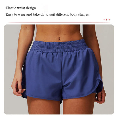 Yoga Shorts for Women Pocket Naked Quick Drying Sports Shorts Fitness Yoga Pants Two Pieces Of Shorts Hip Lifting Running Shorts