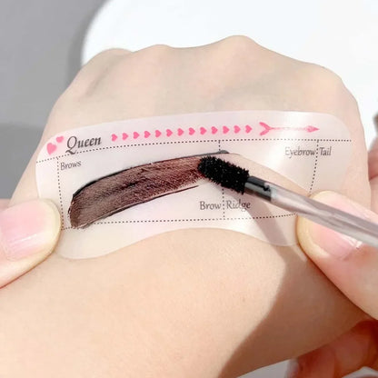 Tear-off Dye Eyebrow Cream Set Waterproof Brow Tattoo Tint with Brow Card and Brush Lasting Semi-Permanent Peel-off Eyebrow Gel