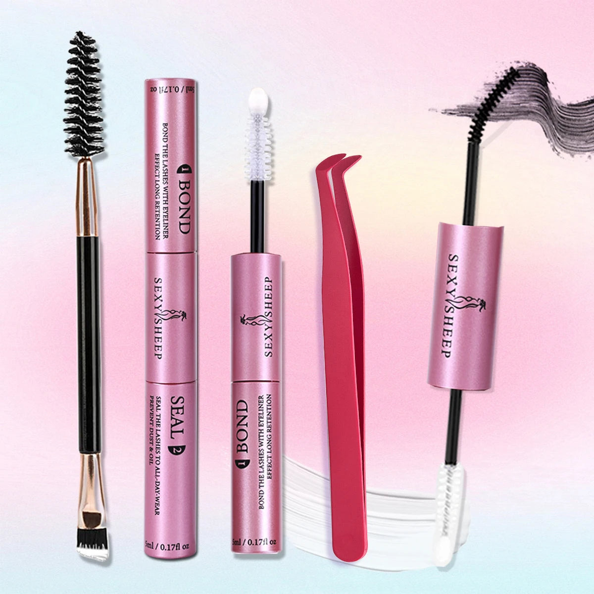 Lash Cluster Bond and Seal Waterproof Glue for Eyelash Clusters 10ml 2-in-1 Super Hold Long-Lasting Home Use Strong Hold