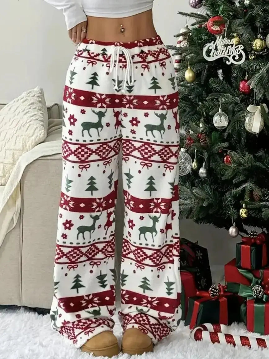 Women's clothing elegant casual fashionable outdoor sports warm home, elastic autumn and winter long pants Women's clothing