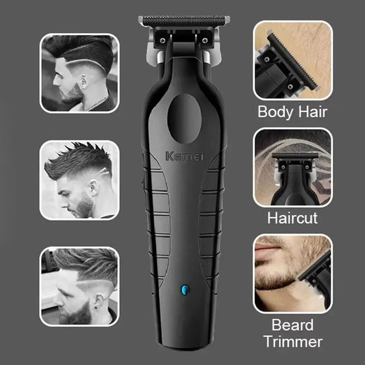 Kemei Men's Cordless Hair Clipper USB Rechargeable Electric Hair Clipper km032 T